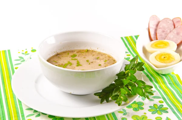 Zurek est une soupe polonaise décente — Photo