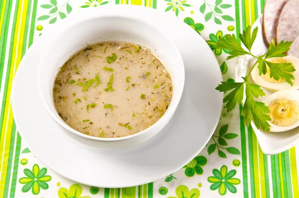 Zurek è una discreta zuppa di Pasqua polacca — Foto Stock