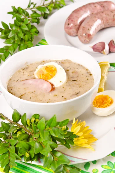 Zurek är en anständig polska påsk soppa — Stockfoto