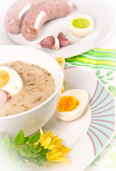 Zurek är en anständig polska påsk soppa — Stockfoto