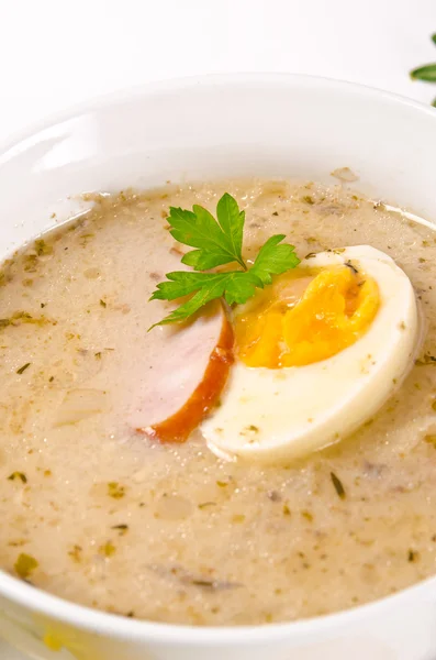 ズーレックと語ったが、まともなポーランドのイースターのスープ — ストック写真