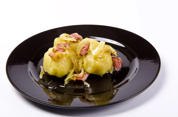 Potato dumplings with meat filling — Stock Photo, Image