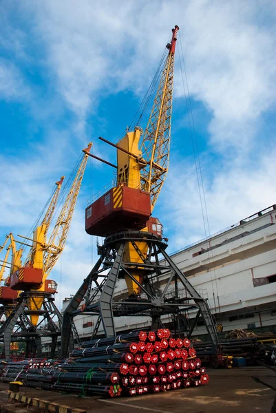 stock image Cargo crane in the port