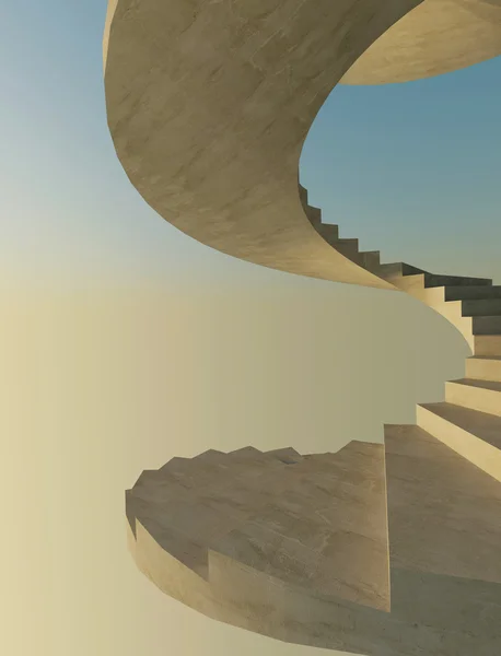 Escadaria espiral futurista — Fotografia de Stock