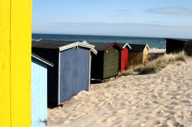 Beach house in the noth seeland clipart