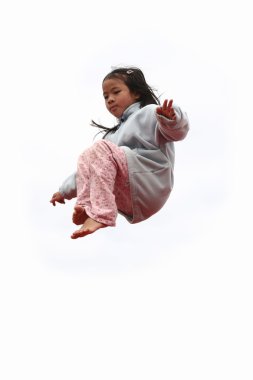 Happy child jump clipart