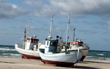 Fishing boats in denmark clipart