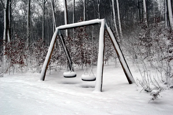 stock image Playground under snow