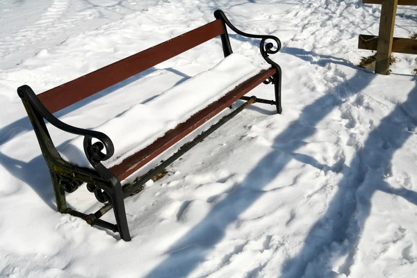 Winter bench — Stock Photo, Image