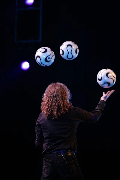 Fotbalový žonglér — Stock fotografie