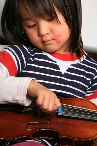 Dziecko skrzypce — Zdjęcie stockowe