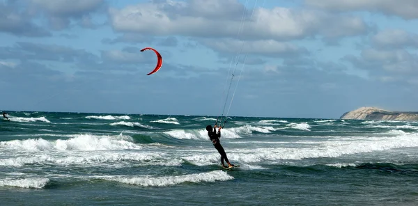 Actividades en la playa: kite — Foto de Stock