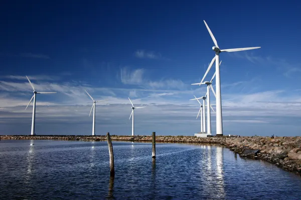 Moinhos de vento de eletricidade Fotografia De Stock