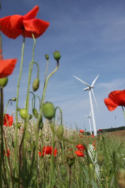 Moinhos de vento de eletricidade Fotografias De Stock Royalty-Free