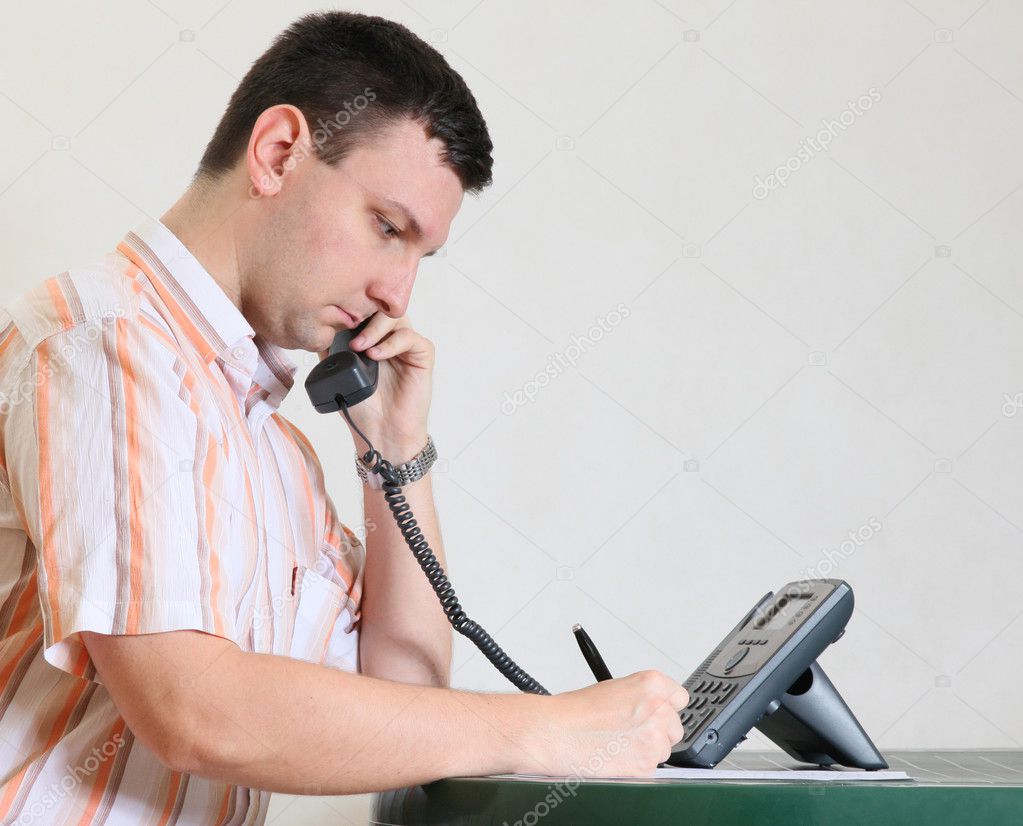 Man Make A Phone Call Stock Photo By C Czbalazs 7006038