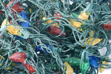 Christmas Tangled Mess of Lights clipart