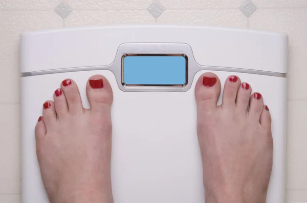 Scale with Female Feet — Stock Photo, Image