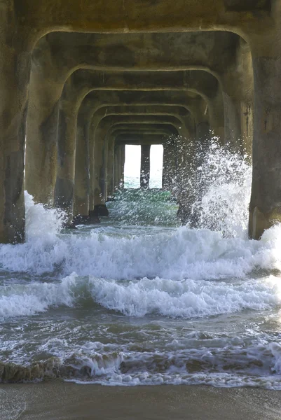 stock image Waves Under the Pier Portrait