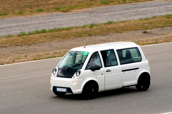 Electric car on track — Stock Photo, Image