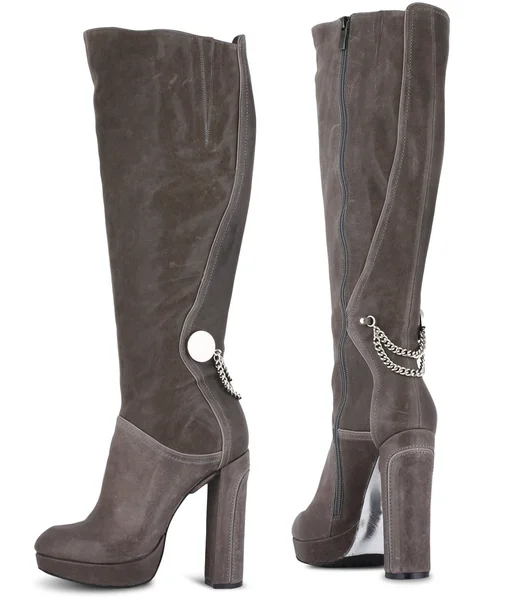 Herfst vrouwelijke hoge hak laarzen — Stockfoto