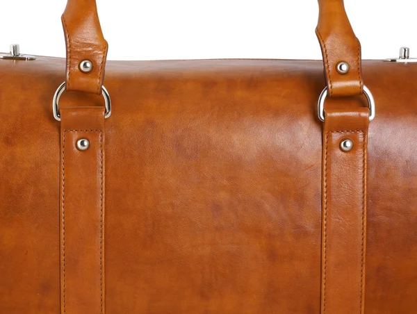 stock image Brown leather case, close