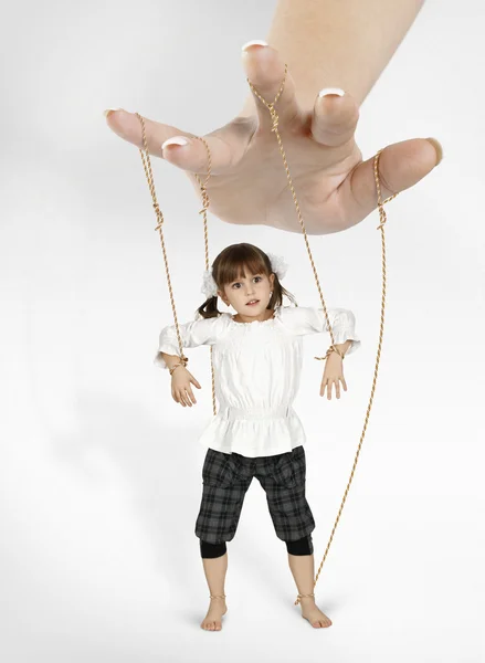 Child girl - puppet — Stock Photo, Image