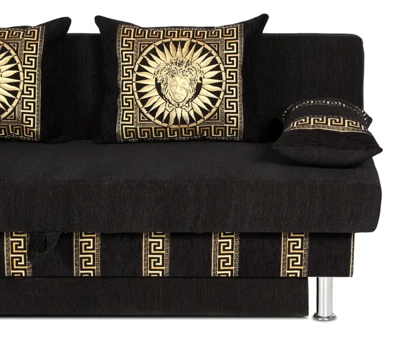 Wole sofa z ozdobną poduszkę — Zdjęcie stockowe