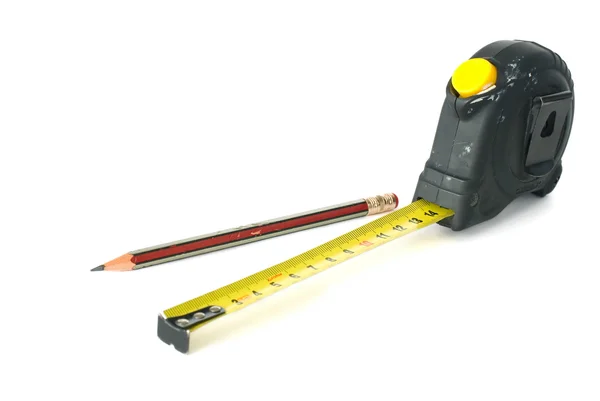 stock image Measuring tape and pencil