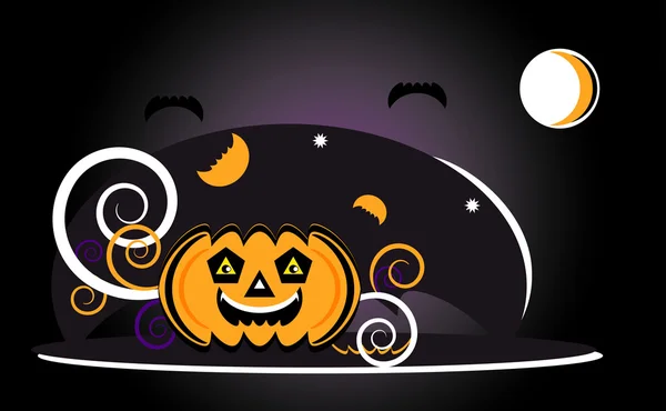 Halloween con calabaza — Archivo Imágenes Vectoriales