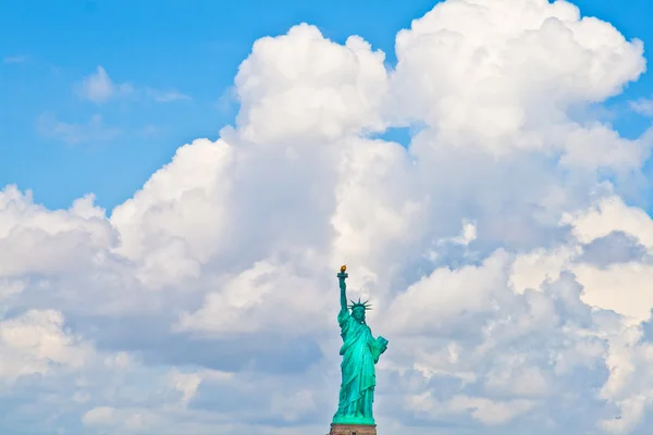 Statue of Liberty with clouds — Stock Photo, Image