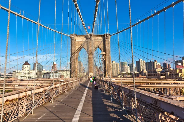 纽约布鲁克林大桥 — 图库照片