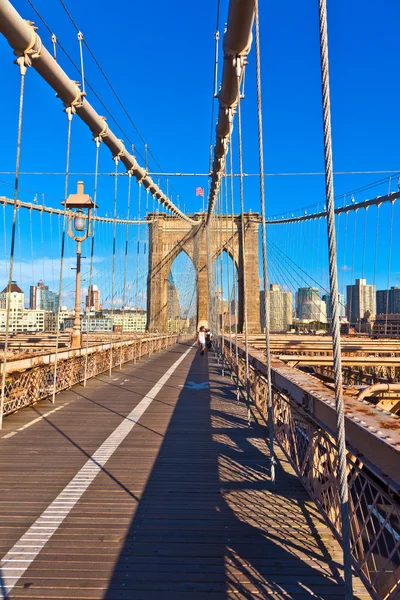 纽约布鲁克林大桥 — 图库照片