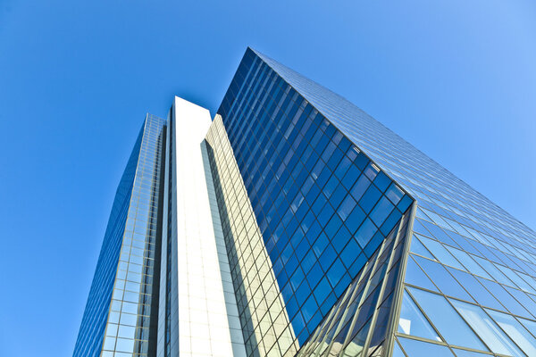 Glass facade of Modern skyscraper