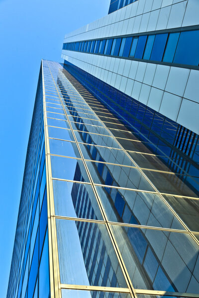 Glass facade of Modern skyscraper