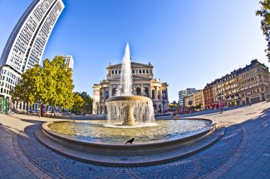 ünlü opera binası Frankfurt, alte oper, Almanya