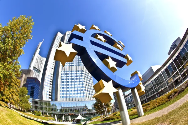 Euro segno a Francoforte — Foto Stock