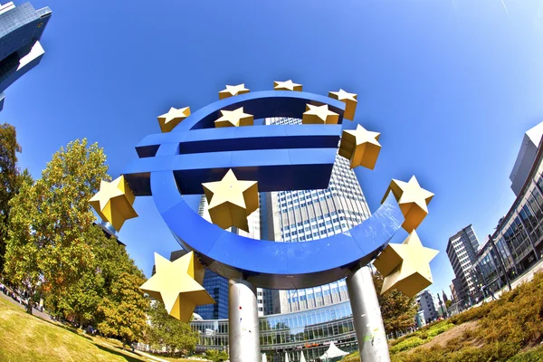 EURO Firma en Frankfurt — Foto de Stock