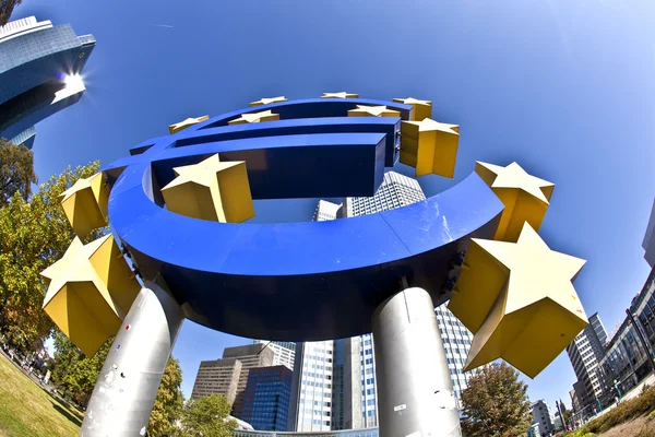 EURO Firma en Frankfurt —  Fotos de Stock