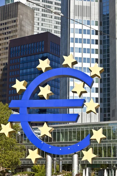 EURO Sign in Frankfurt — Stock Photo, Image