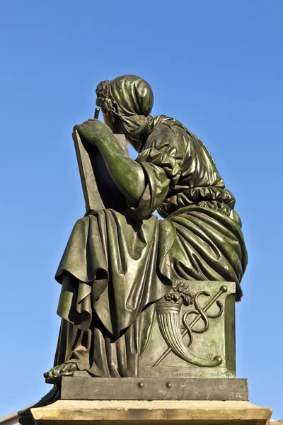 Staty av johannes gutenberg, uppfinnare av boken utskrift, frankfu — Stockfoto
