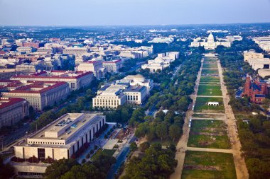 View to capitol hill over the mall clipart