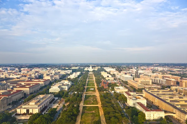 stock image View to capitol hill over the mall