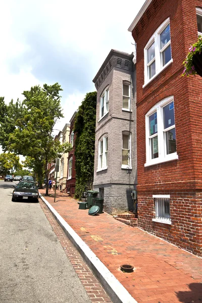 Vecchie case in Georgetown, Washington — Foto Stock