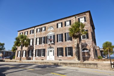 Headquarter of Charleston Historic foundation, an old historic b clipart