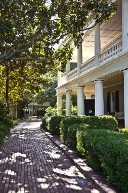 Typical victorian urban house in Charleston clipart