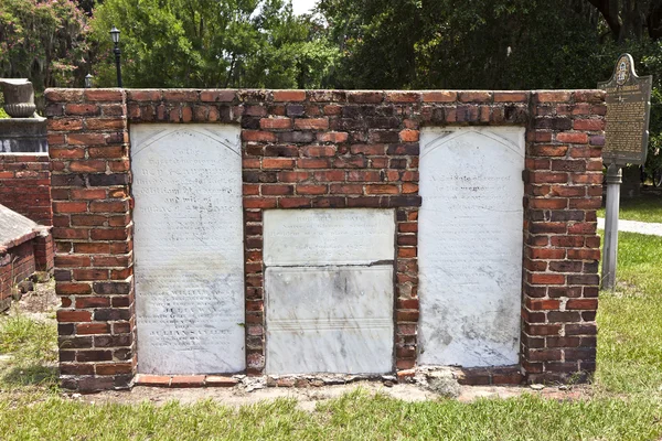 Cimitero del Parco Coloniale di Savannah — Foto Stock