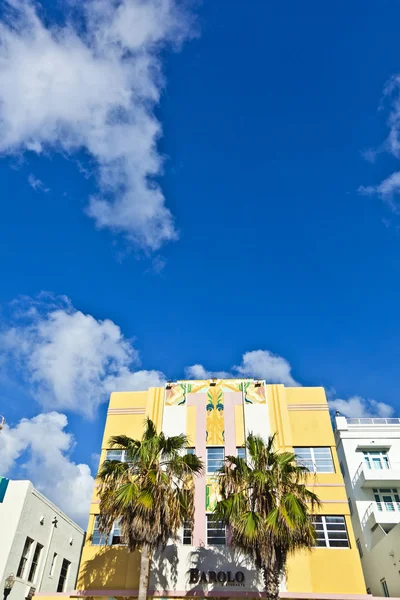 Casas bonitas em estilo Art Deco no sul de Miami — Fotografia de Stock