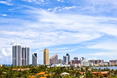 Skyline of the city of Miami, Florida. clipart