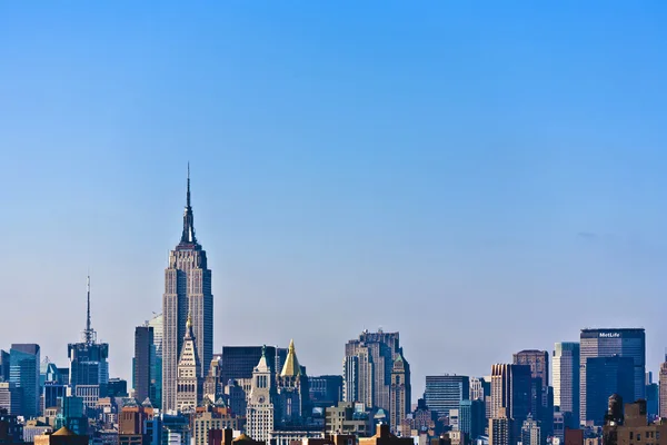 Вид Манхеттена з історичною пам'яткою будівель — стокове фото
