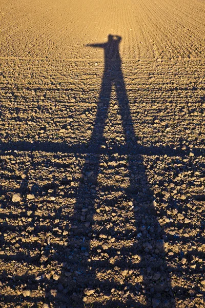 Shadow of gesturing man — Stock Photo, Image